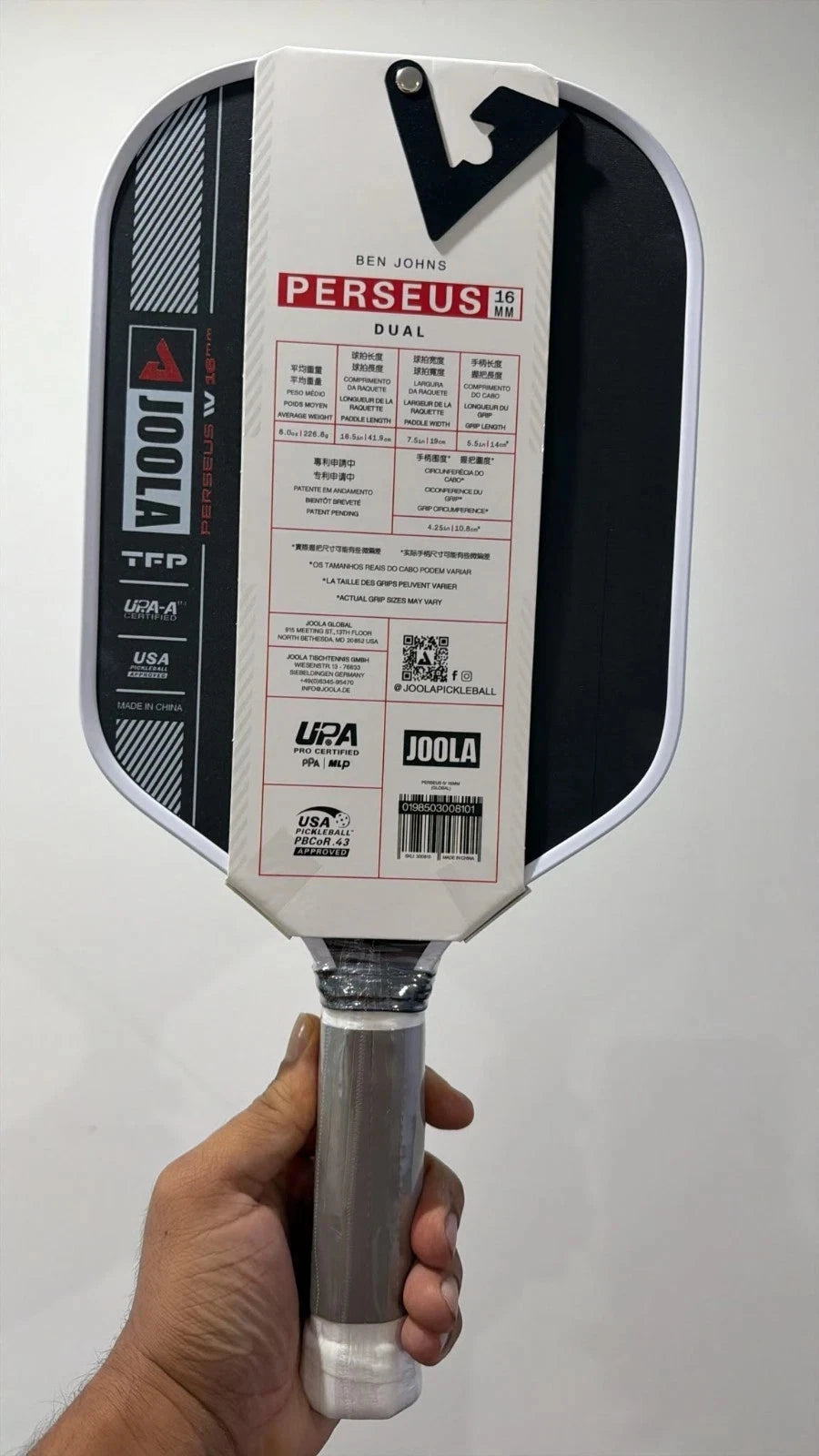 JOOLA Ben Johns Perseus IV 16mm DUAL Pickleball Paddle - USA Pickleball & UPA-A Approved