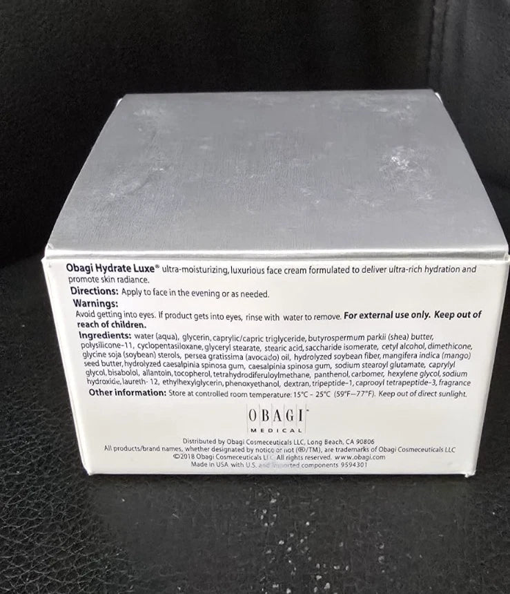 Obagi Hydrate Luxe Moisture-Rich Cream 48g / 1.7 oz – Hydrating Face Moisturizer